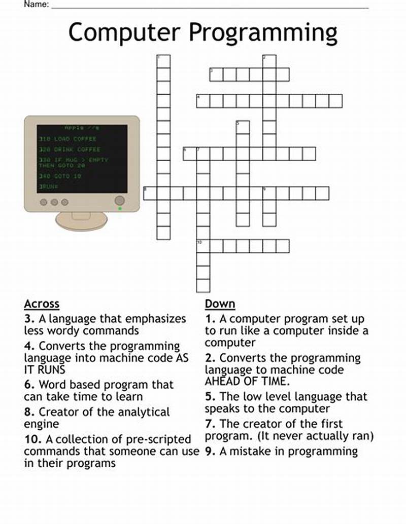 Crossword Computer Language