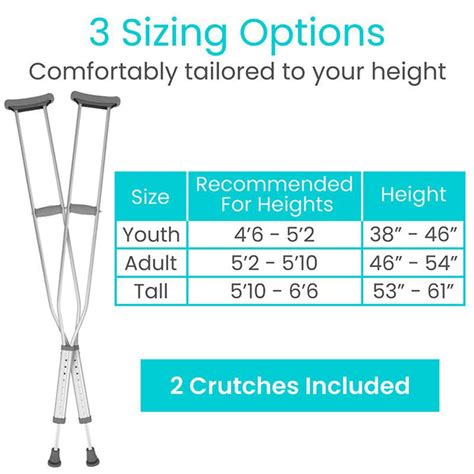 Crutch Size Chart