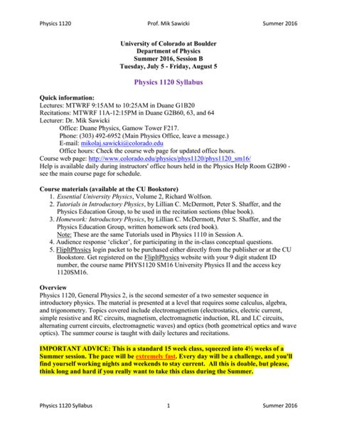 Cu Boulder Summer Course Catalog 2016