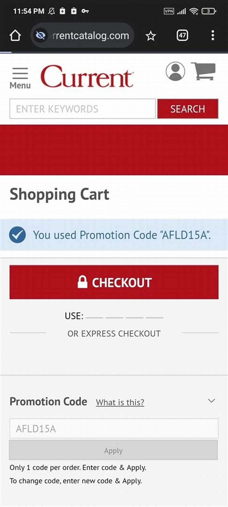 Current Catalog Promo Code January 2016