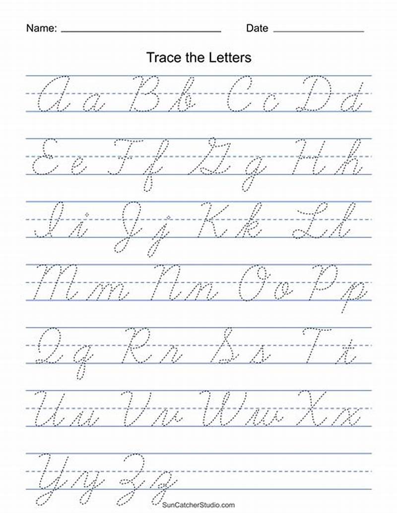 Cursive Alphabet Practice Sheets Printable