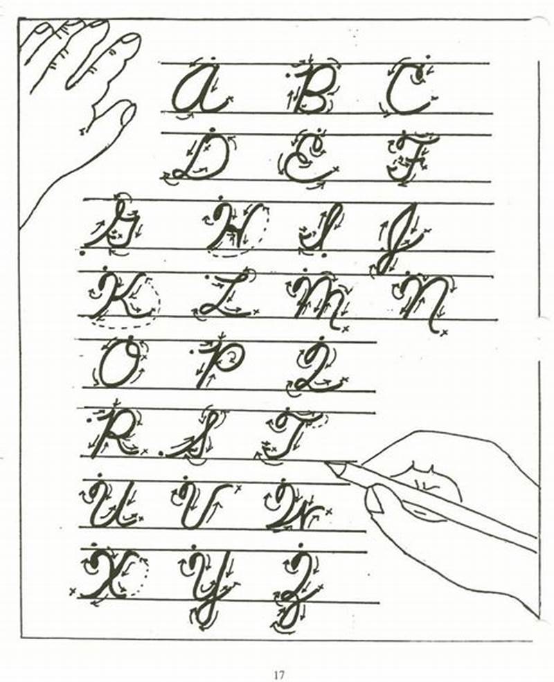 Cursive Coloring Pages