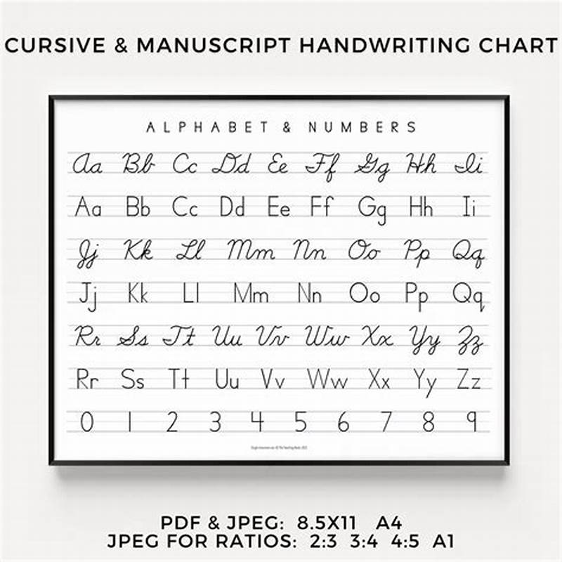 Cursive Writing Chart Free Printable