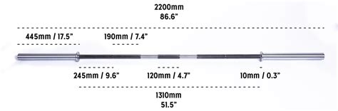 Curved Barbell Size Chart