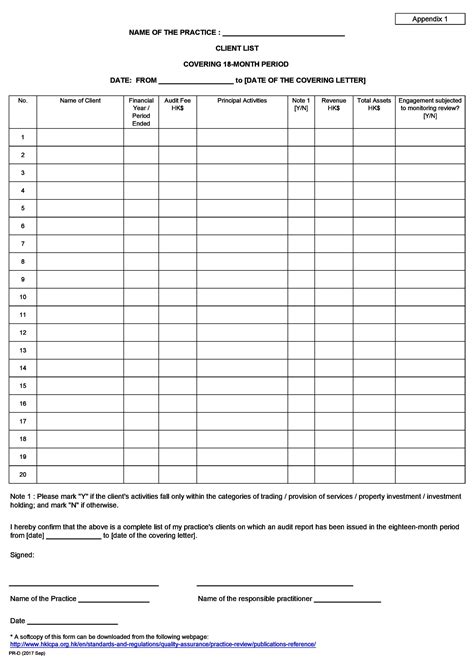 Selection Sheet