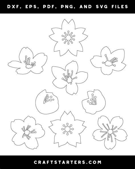 Cut Out Cherry Blossom Printable Template
