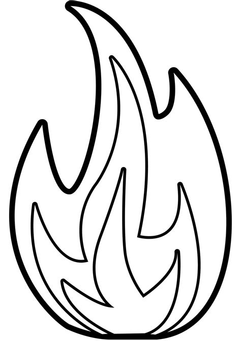 Cut Out Outline Fire Template