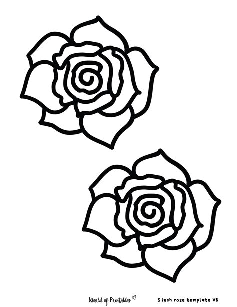 Cut Out Rose Template