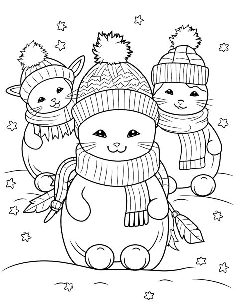 Cute Printable Winter Coloring Pages