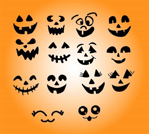 Cute Pumpkin Face Template