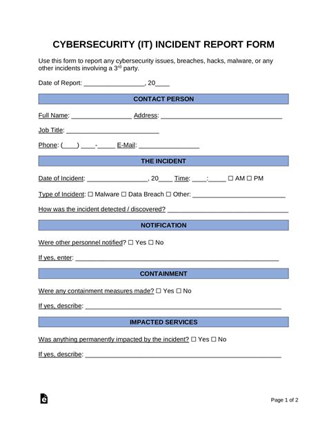 Cyber Incident Report Template
