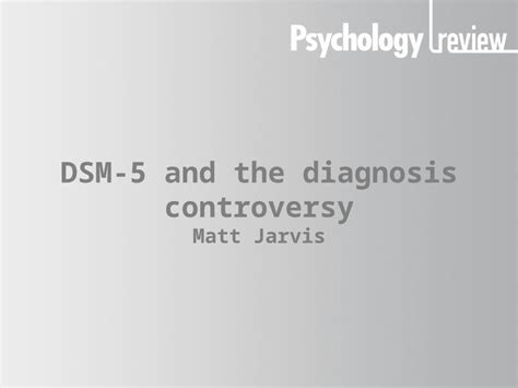 DSM 5 controversy