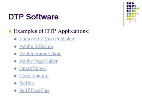 DTP Applications examples
