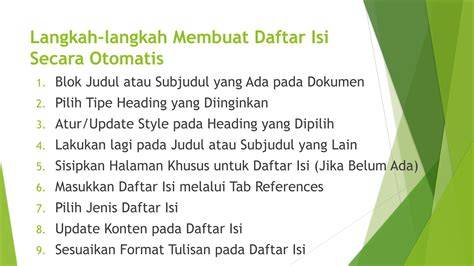 Daftar Langkah
