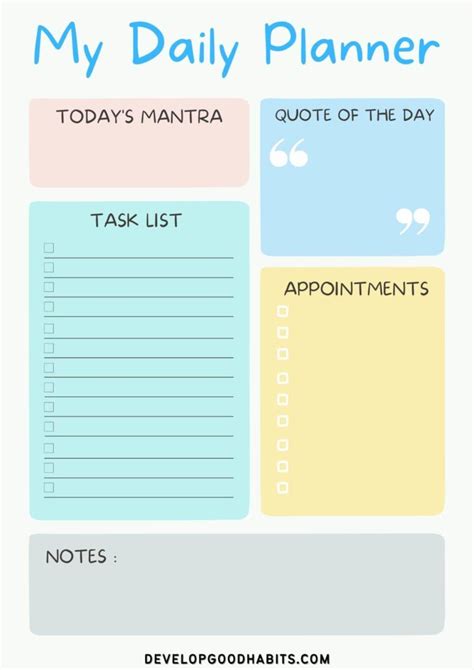 Daily Journaling Template