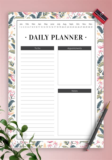 Daily Planner Free Printable