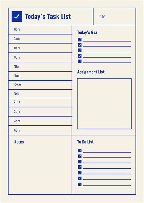 Daily Printable Checklist