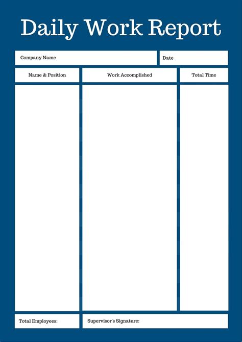 Daily Report Templates