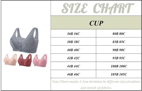 Daisy Bras Size Chart