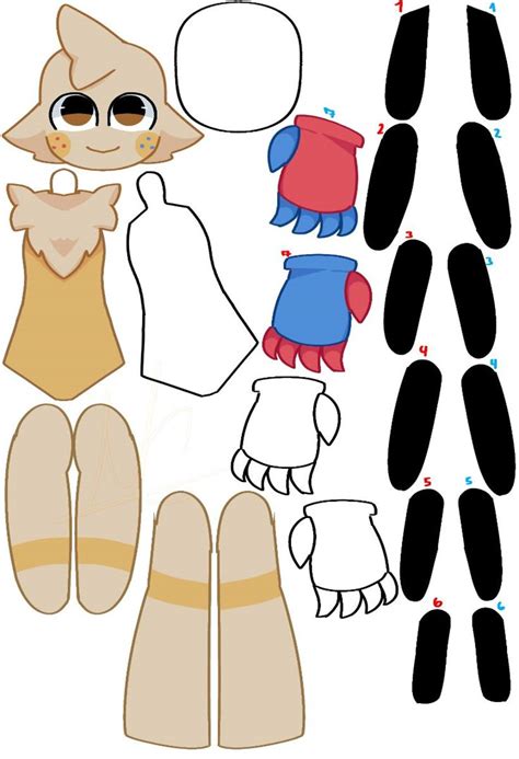 Dandy's World Paper Doll Templates