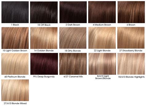 Dark Blonde Color Chart