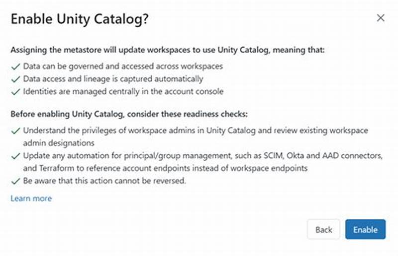 Databricks Enable Unity Catalog