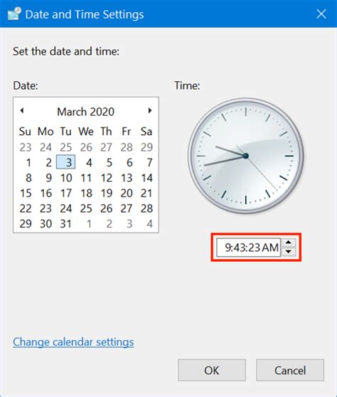 Date and Time Settings