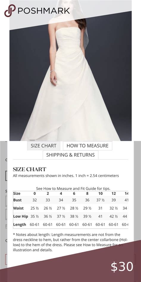 David Bridal Size Chart