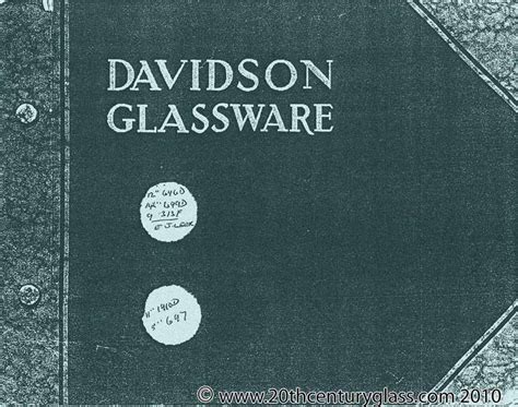 Davidson Glass Catalogue