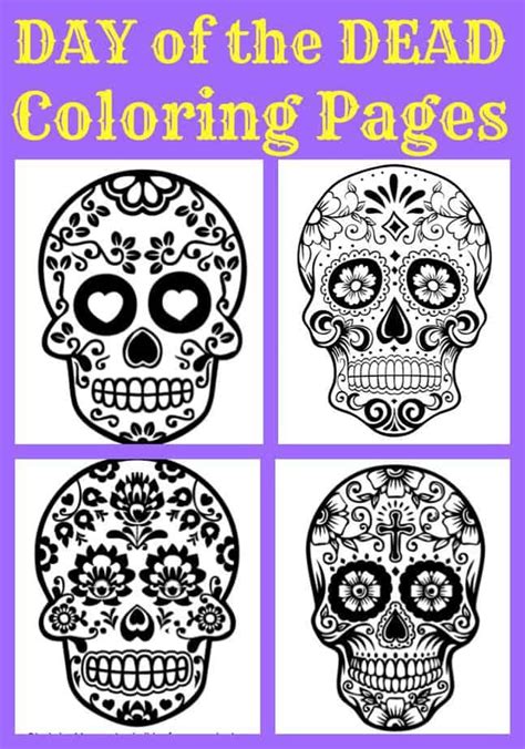 Day Of The Dead Coloring Printables