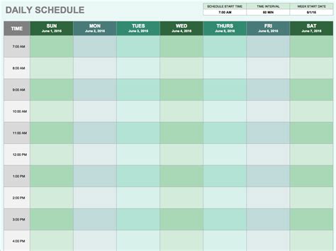Day Planner Excel Template