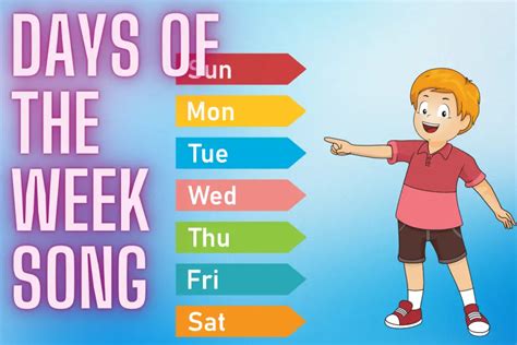 Days Of The Week Song Lyrics Printable