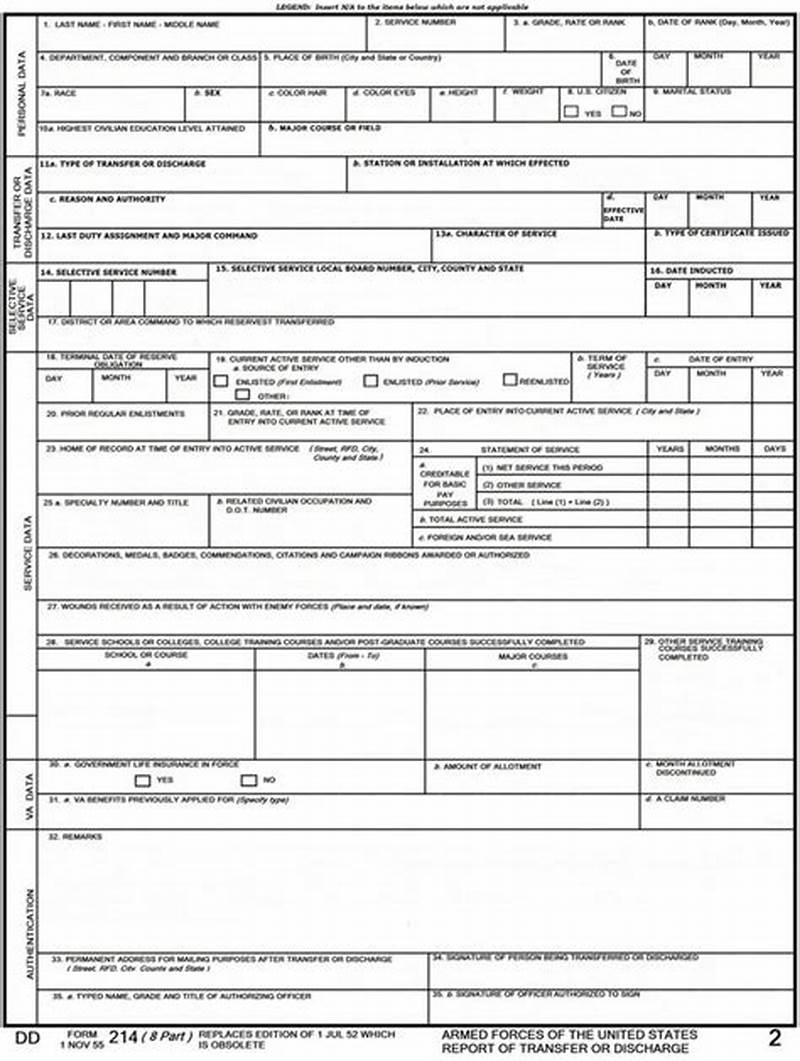Dd 214 Form Example
