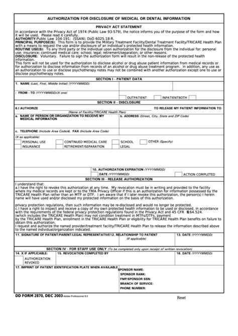 Dd2870 Printable Form