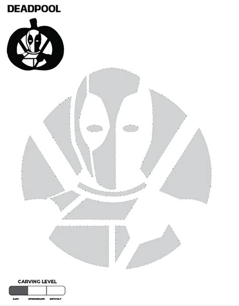 Deadpool Pumpkin Carving Templates