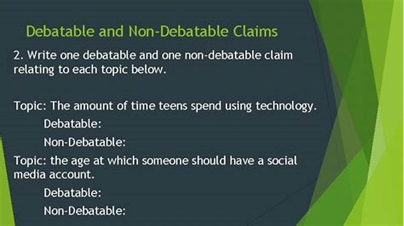 Debatable Claim Examples
