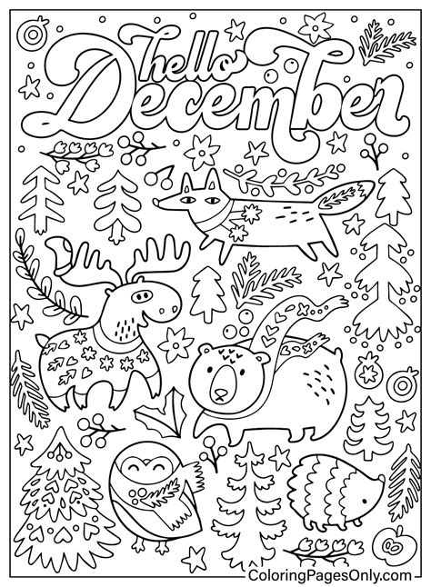December Coloring Pages Free Printable