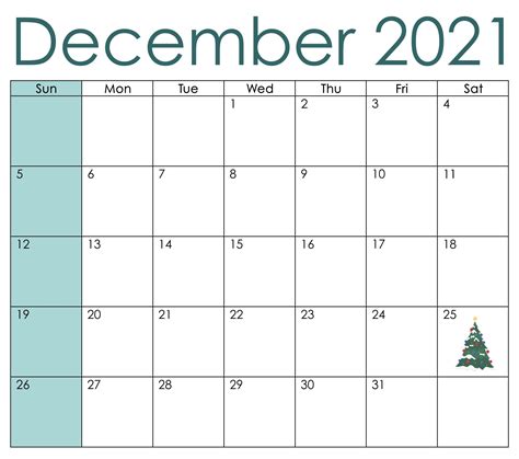 December Printable Calendar
