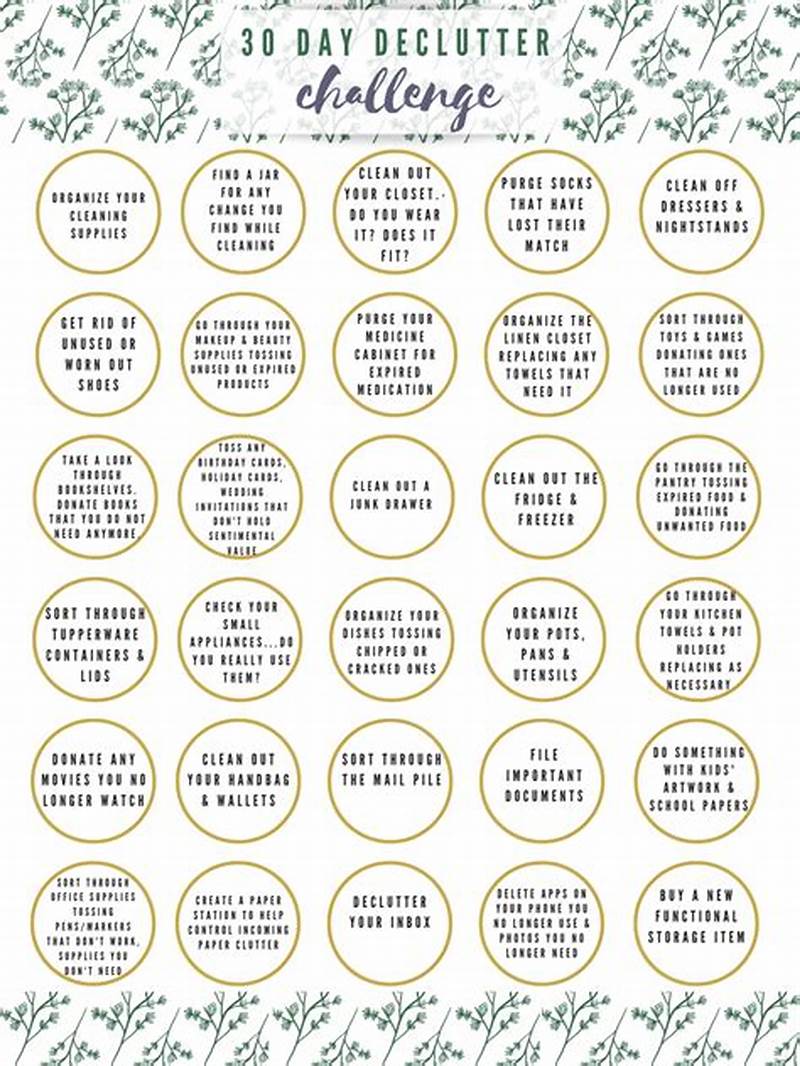 Declutter Challenge Printable