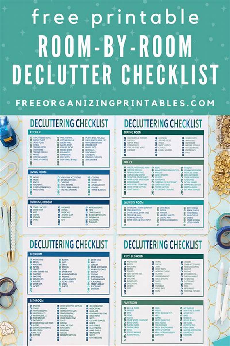 Declutter Schedule Printable