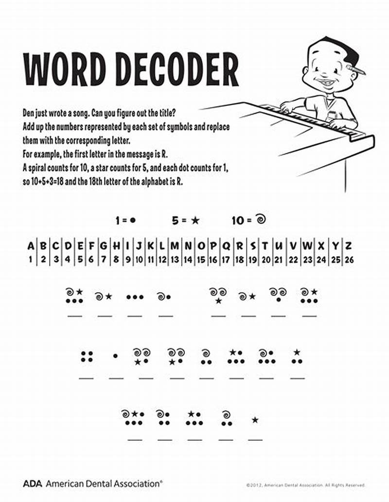 Decoding Puzzles Printable