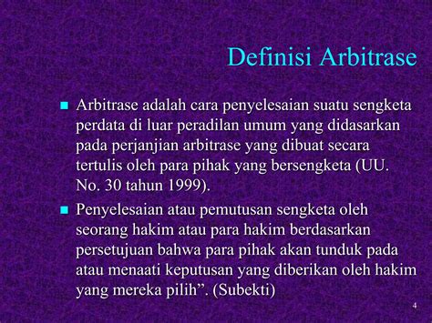 Definisi Arbitrase
