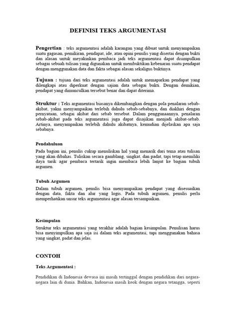 Definisi Argumentasi