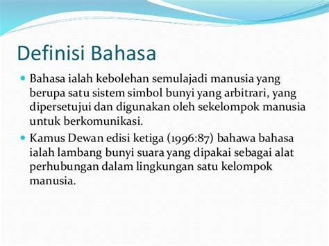 Definisi Bahasa