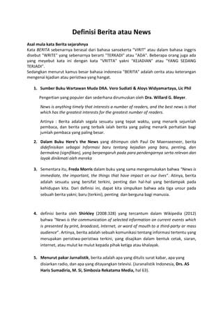 Definisi Berita