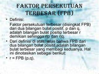 Definisi FPB