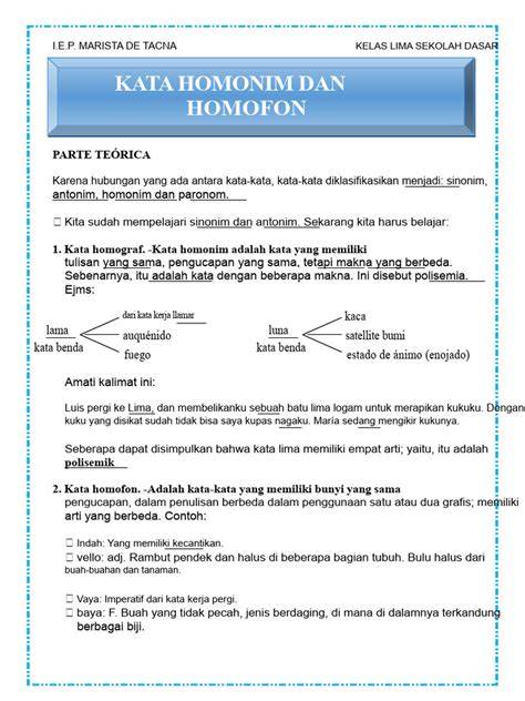 Definisi Homonim