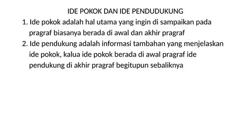 Definisi Ide Pendukung