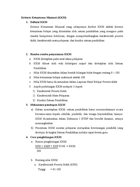 Definisi KKM