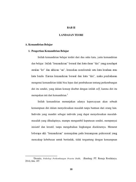 Definisi Kemandirian